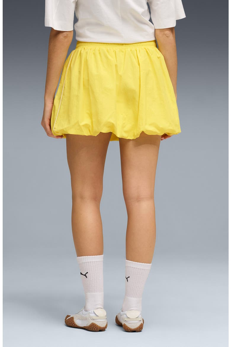 T7 Bubble Hem Miniskirt, Alternate, color, LEMON MERINGUE