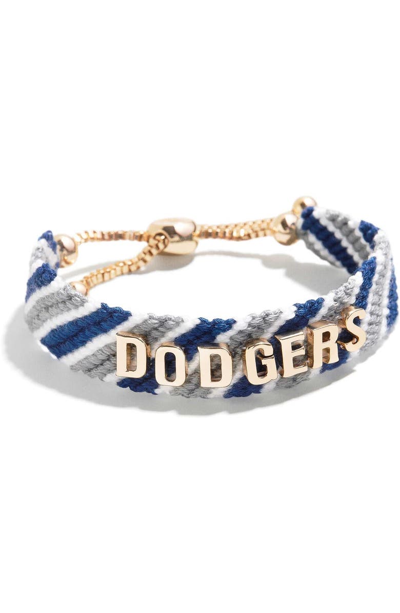 BaubleBar Los Angeles Dodgers Woven Friendship Bracelet, Main, color, 