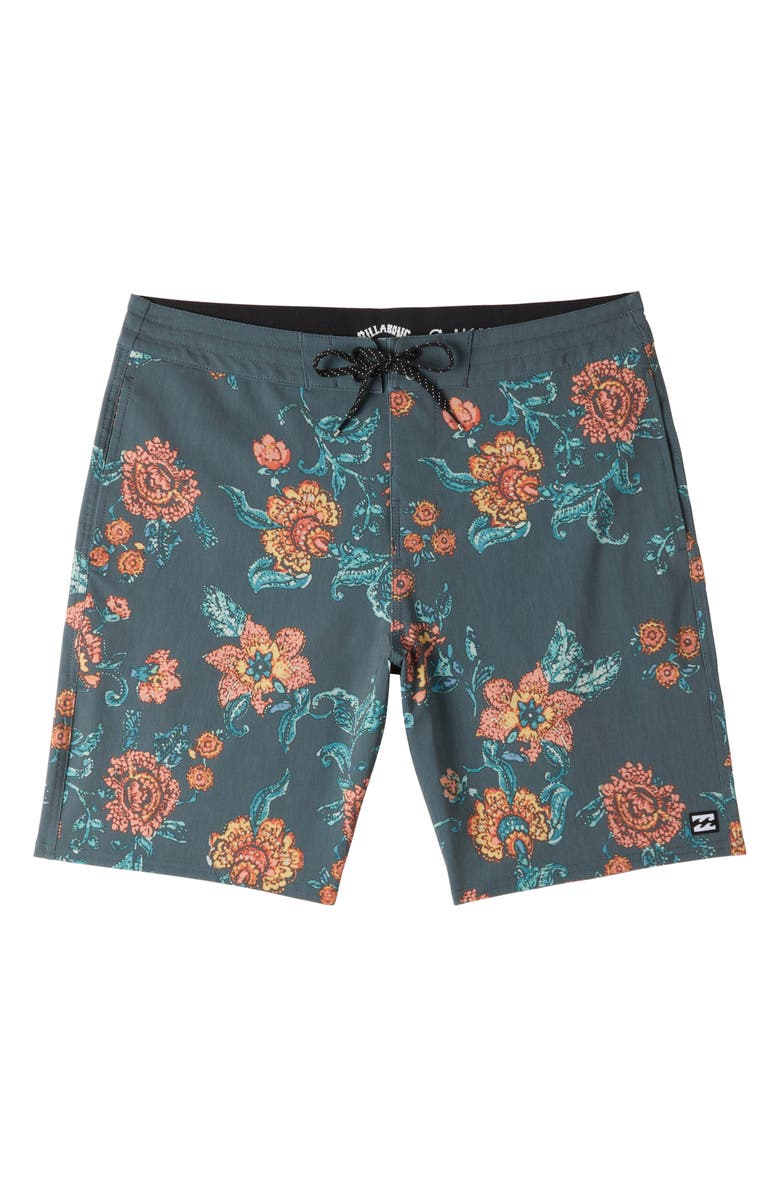 Billabong Good Times Lo Tide Board Shorts, Alternate, color, Slate Green