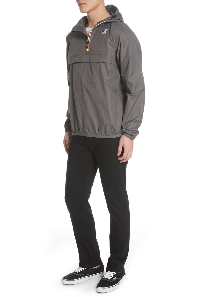 Le Vrai 3.0 Leon Water Resistant Quarter Zip Pullover Windbreaker, Alternate, color, GREY SMOKE