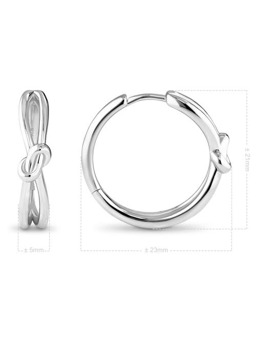 Devata Love Knot Hoop Earrings In Metallic