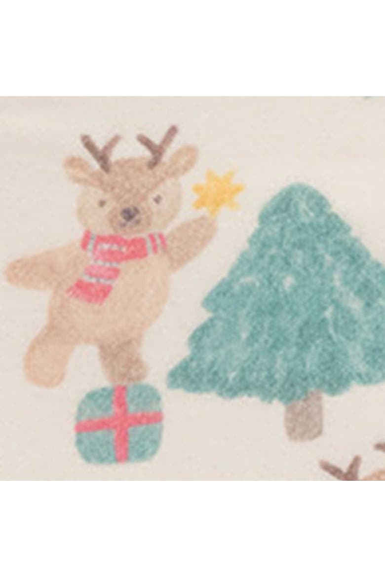 Christmas Stretch Blanket & Lovey Toy, Alternate, color, Deer Christmas Print