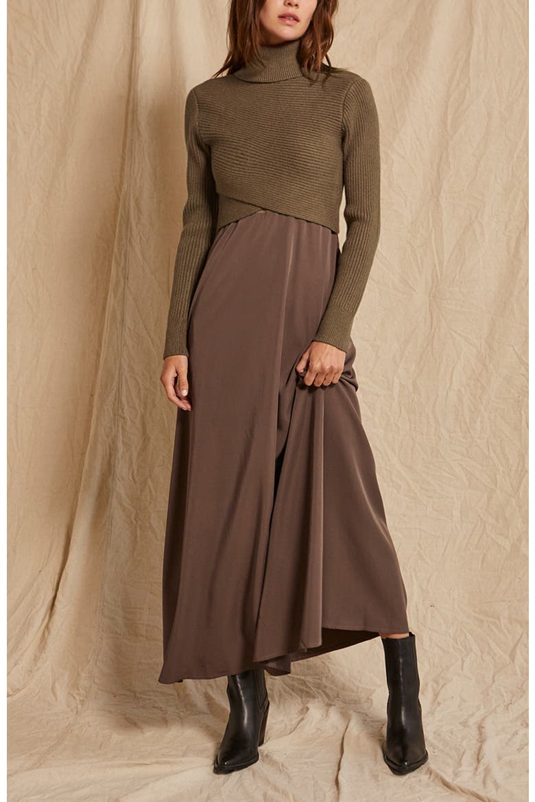 Sweater Top and Dress Set, Alternate, color, Brown