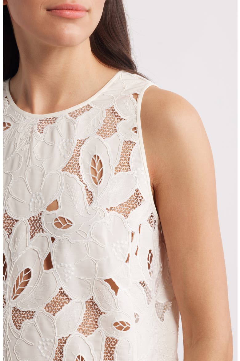 Berodi Broderie Anglaise Top, Alternate, color, WHT