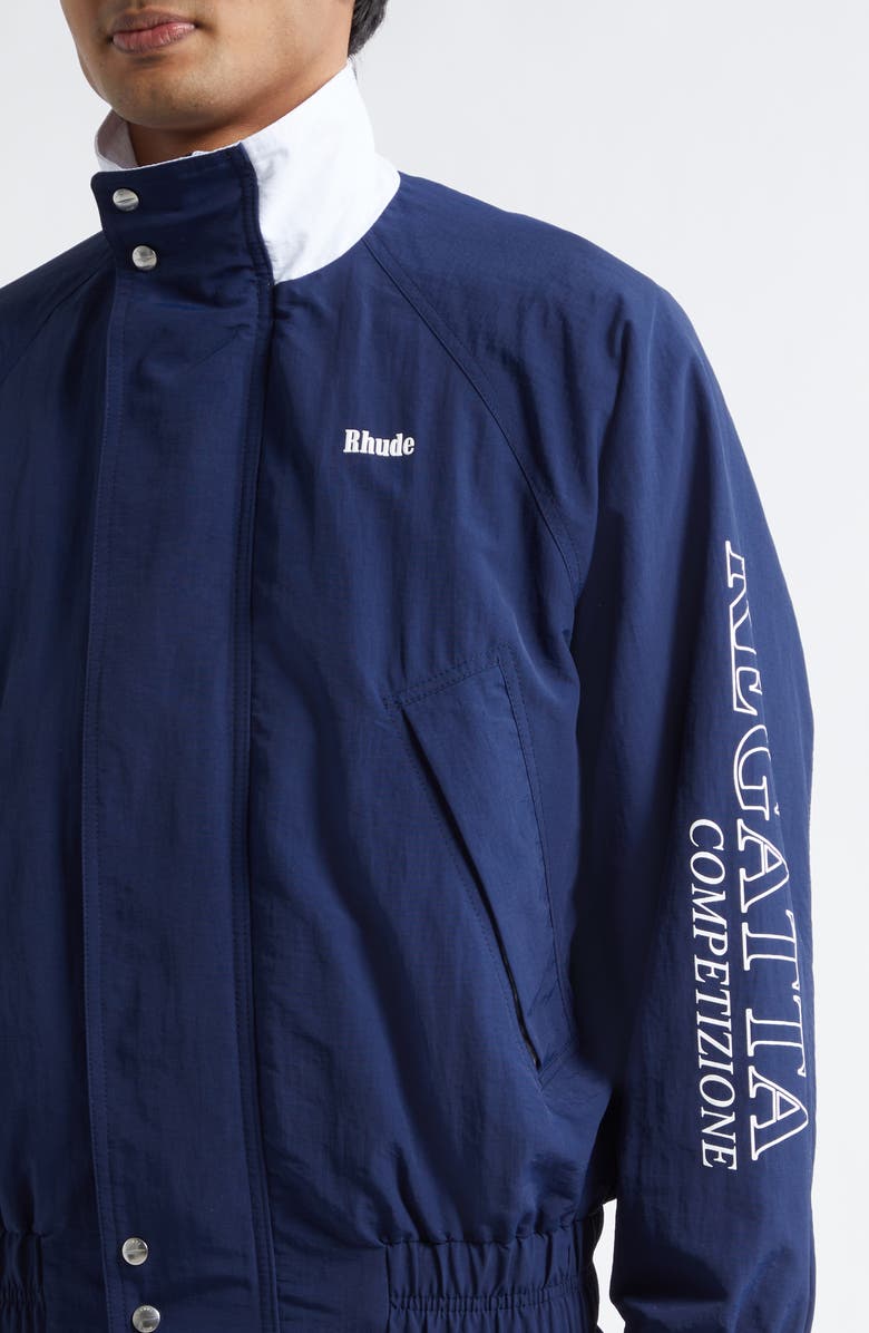 Rhude Sailing Competition Jacket, Alternate, color, Navy/ White