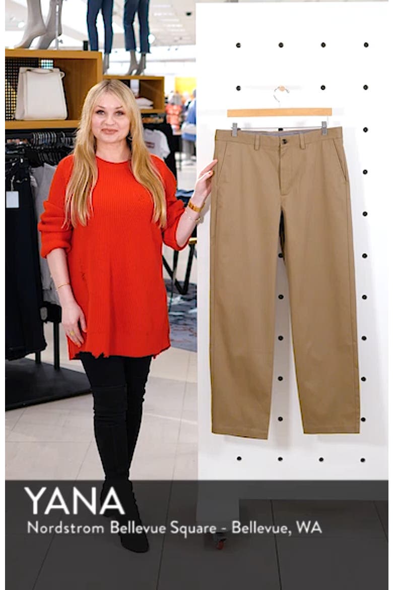 Men's Shop 'Classic' Smartcare™ Relaxed Fit Flat Front Cotton Pants video