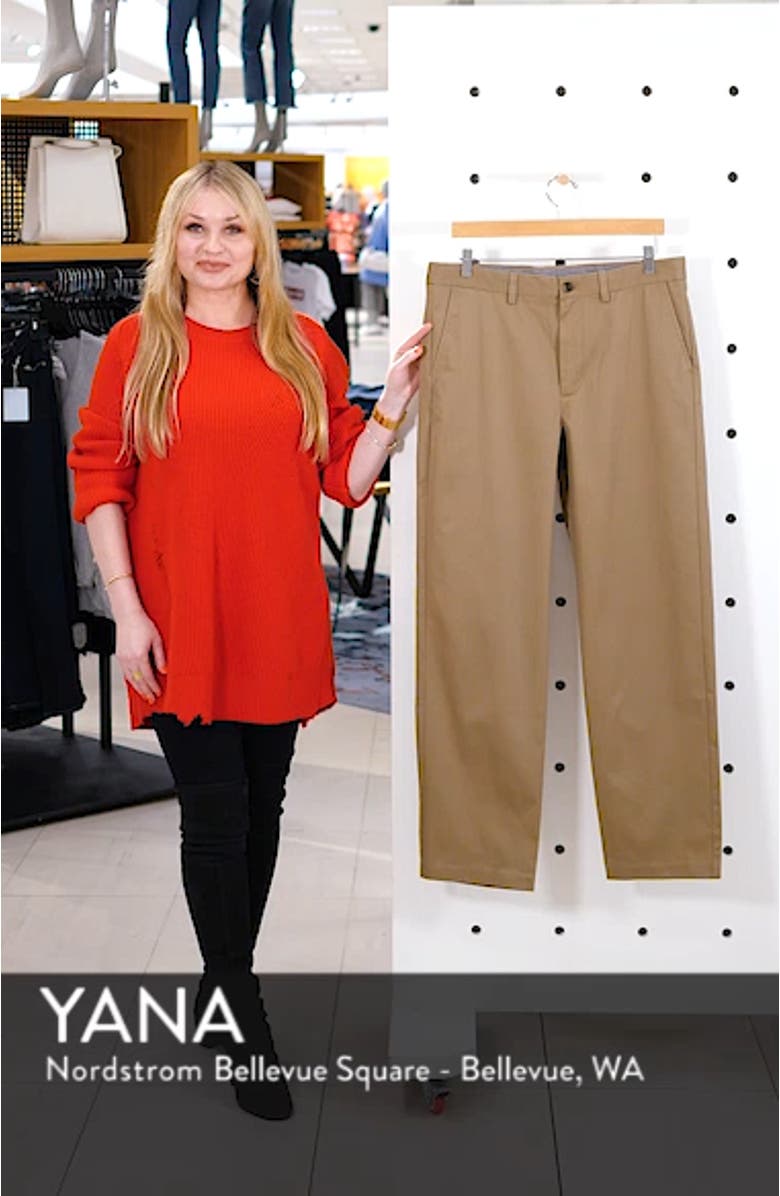 Men's Shop 'Classic' Smartcare<sup>™</sup> Relaxed Fit Flat Front Cotton Pants, sales video thumbnail