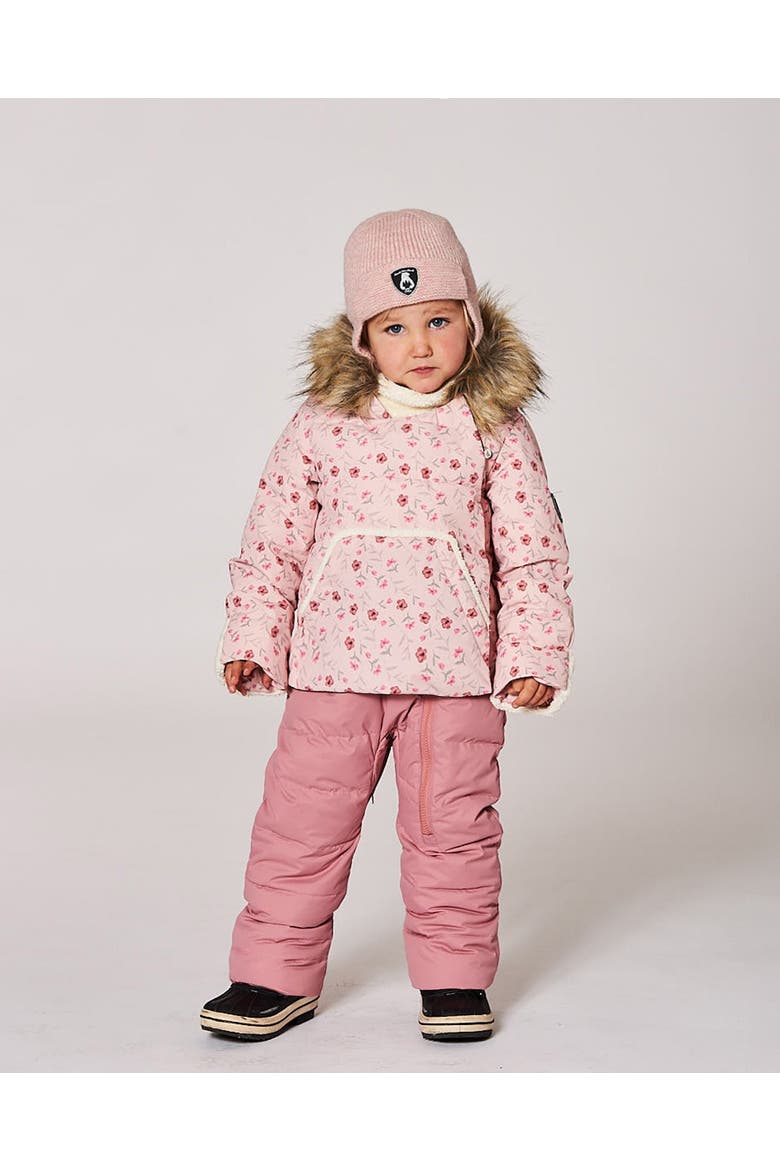 One-Piece Snug Snowsuit Designed for Car Seat, Alternate, color, Pink Mini Flowers