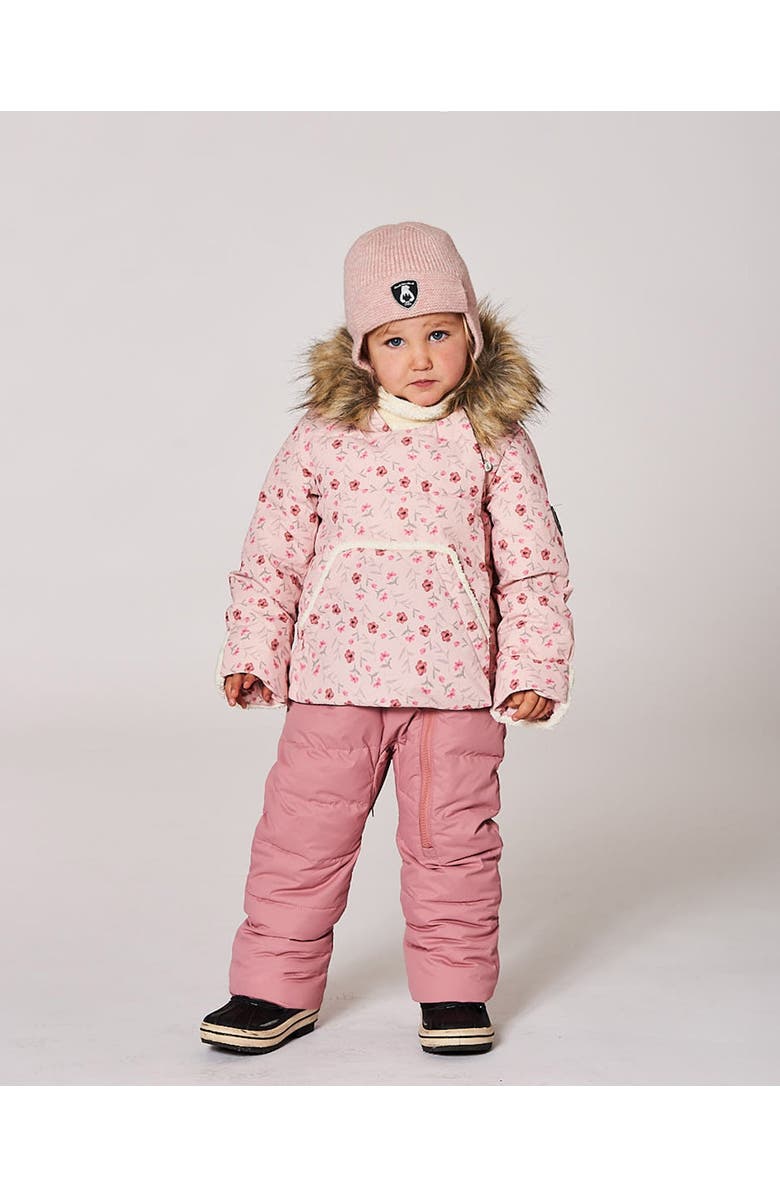 Deux par Deux One-Piece Snug Snowsuit Designed for Car Seat, Alternate, color, Pink Mini Flowers
