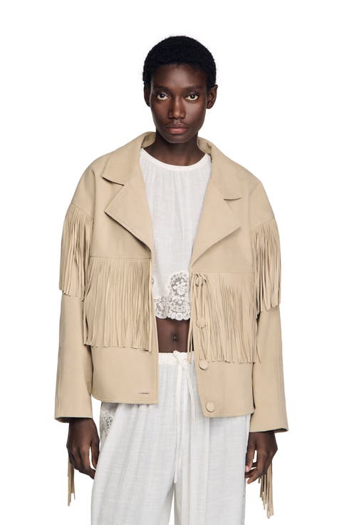 Fringed suede jacket