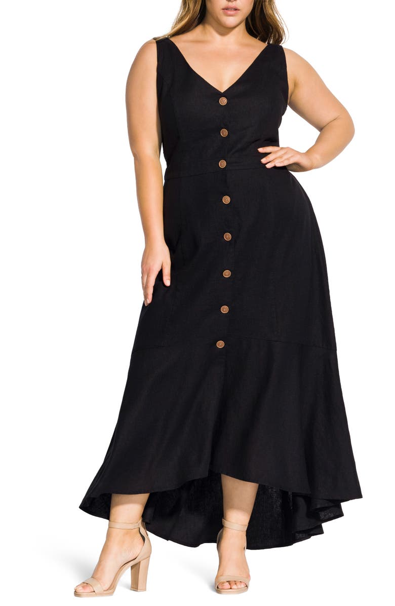 City Chic Sweety High/Low Sundress, Main, color, 