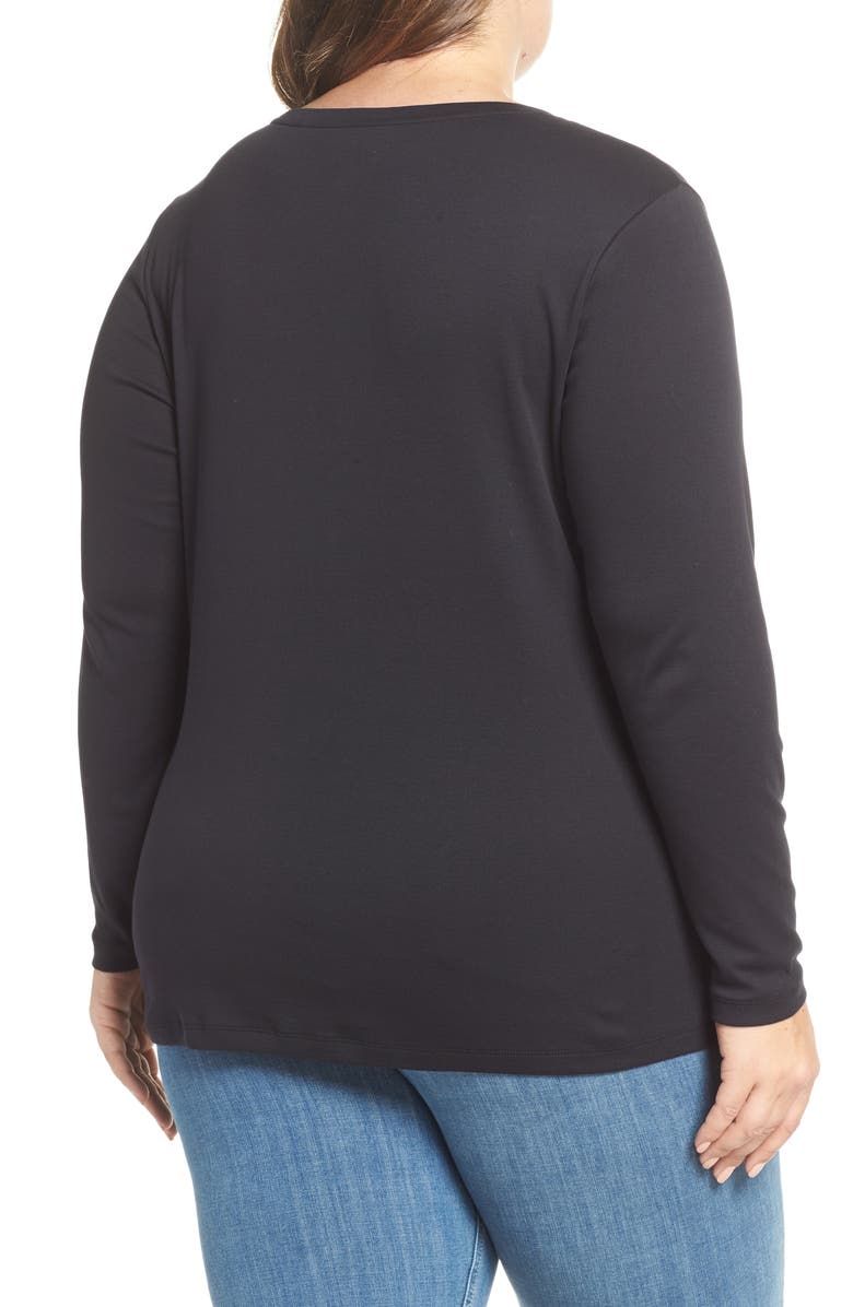 Caslon<sup>®</sup> Melody Long Sleeve Scoop Neck Tee, Alternate, color,
