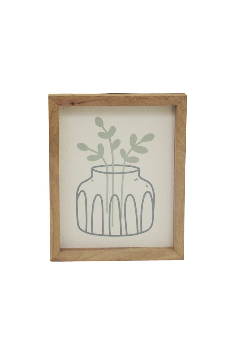 Pot and Flower Sign, Main, color, White
