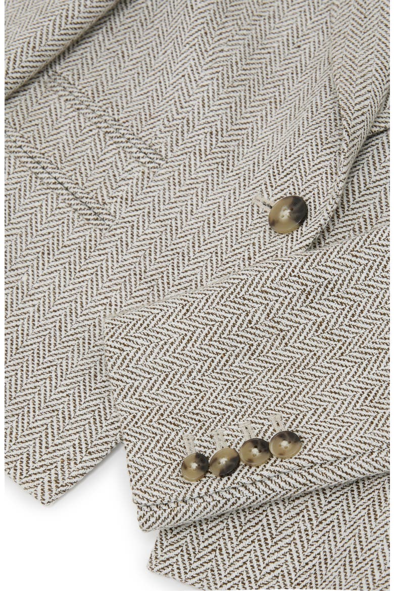 Ezra Herringbone Cropped Blazer, Alternate, color, NEUTRAL