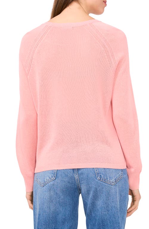 Halogen ® Crewneck Raglan Sleeve Sweater In Pink