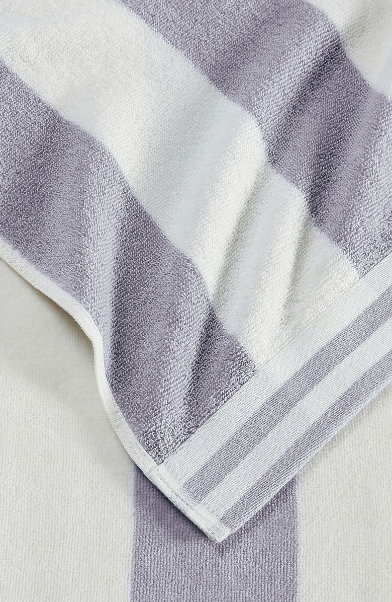 Woven & Weft Oversize Stripe 4-Pack Beach Towels, Alternate, color, Lavender Purple