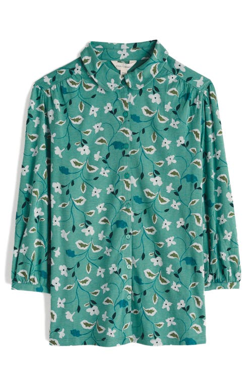 Seasalt Cornwall Embrace Floral Button-up Shirt In Green