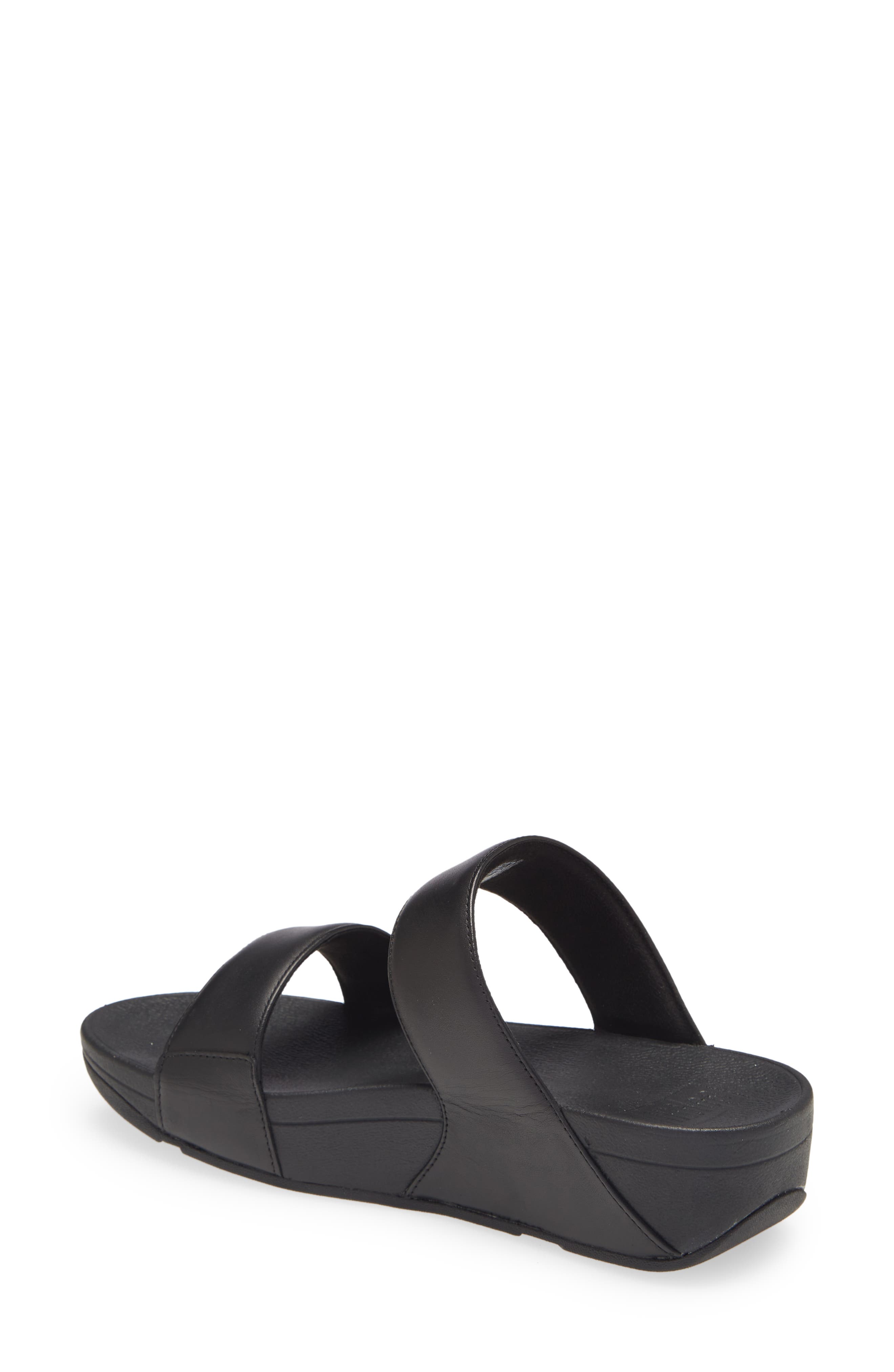 Lulu Slide Sandal, Alternate, color, ALL BLACK