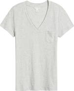 Caslon® Cotton & Modal V-Neck T-Shirt