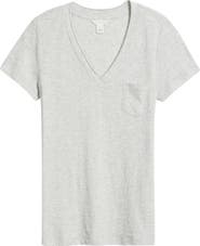 Caslon® Cotton & Modal V-Neck T-Shirt