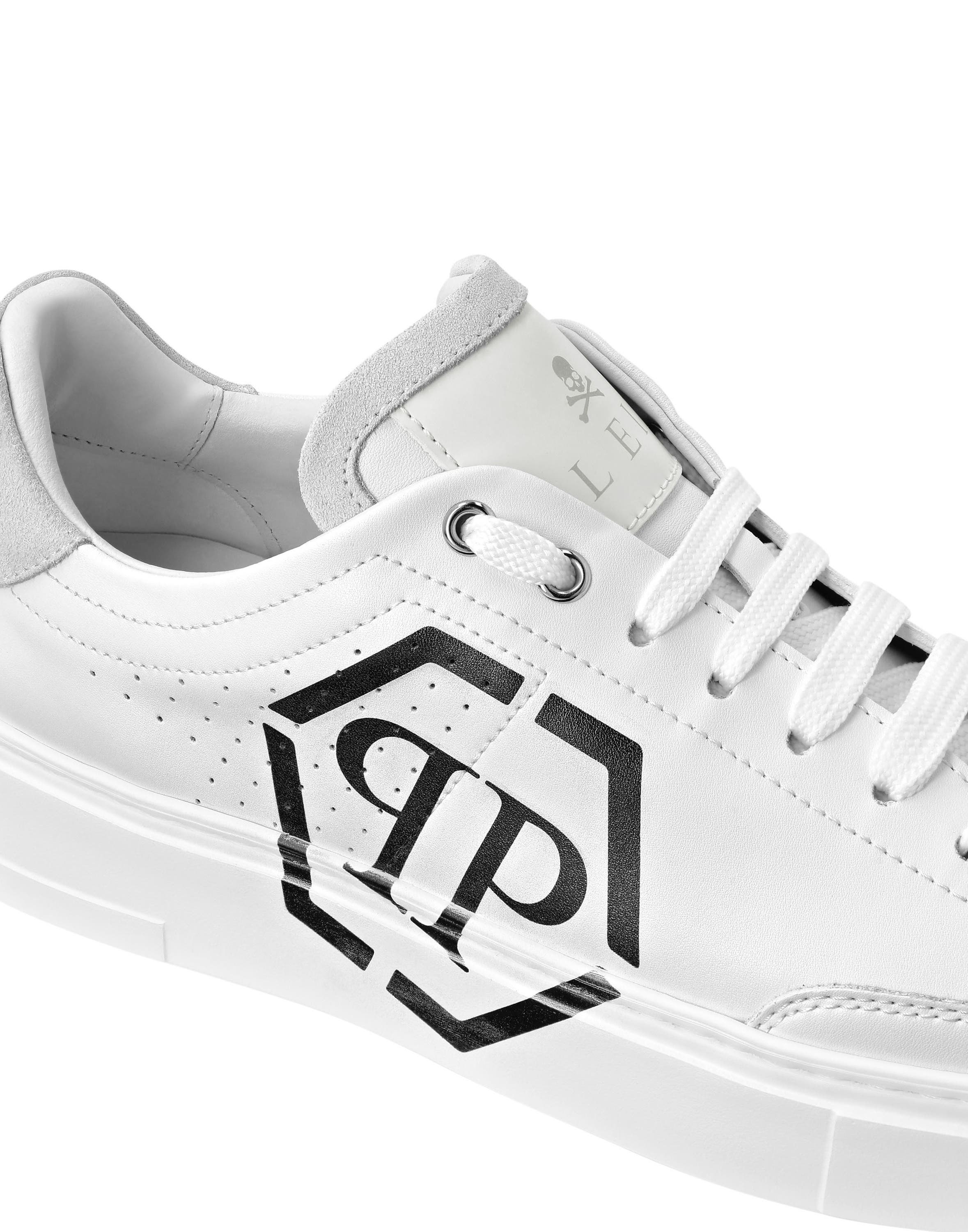 Low-Top Sneakers Carson Hexagon Men, Alternate, color, white/black