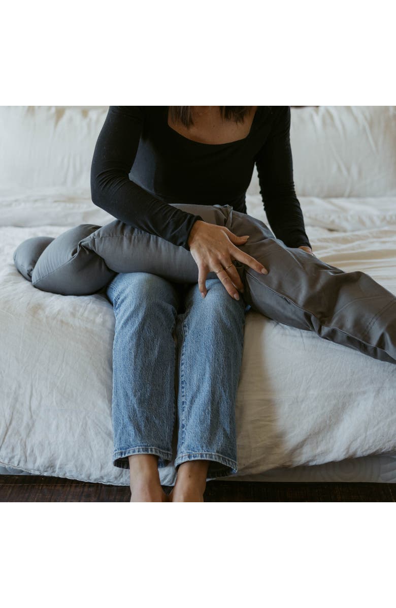 Parker Baby Co. The Croissant Pregnancy Pillow Cover, Alternate, color, Pewter