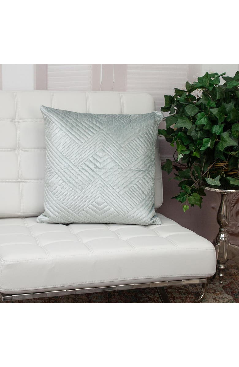 PARKLAND COLLECTION Gaia Topstitched Throw Pillow, Alternate, color, Grey