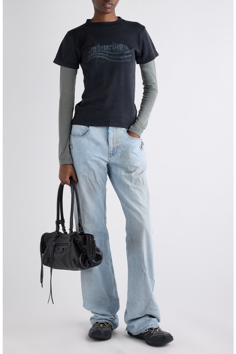City Distressed Straight Leg Jeans, Alternate, color, 4200 LIGHT BLUE