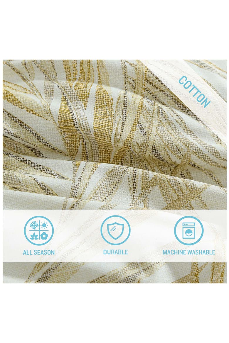 Canyon Palms Reversible Cotton Comforter & Sham Set, Alternate, color, LIGHT BEIGE