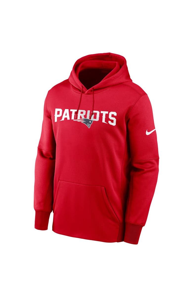 Nike Men's Nike  Red New England Patriots Wordmark Performance Pullover Hoodie, Alternate, color, 