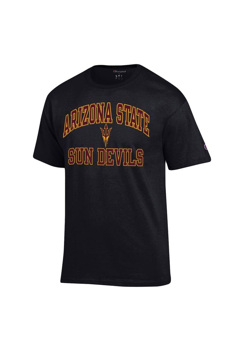 Men's Champion Black Arizona State Sun Devils High Motor T-Shirt, Alternate, color, Black