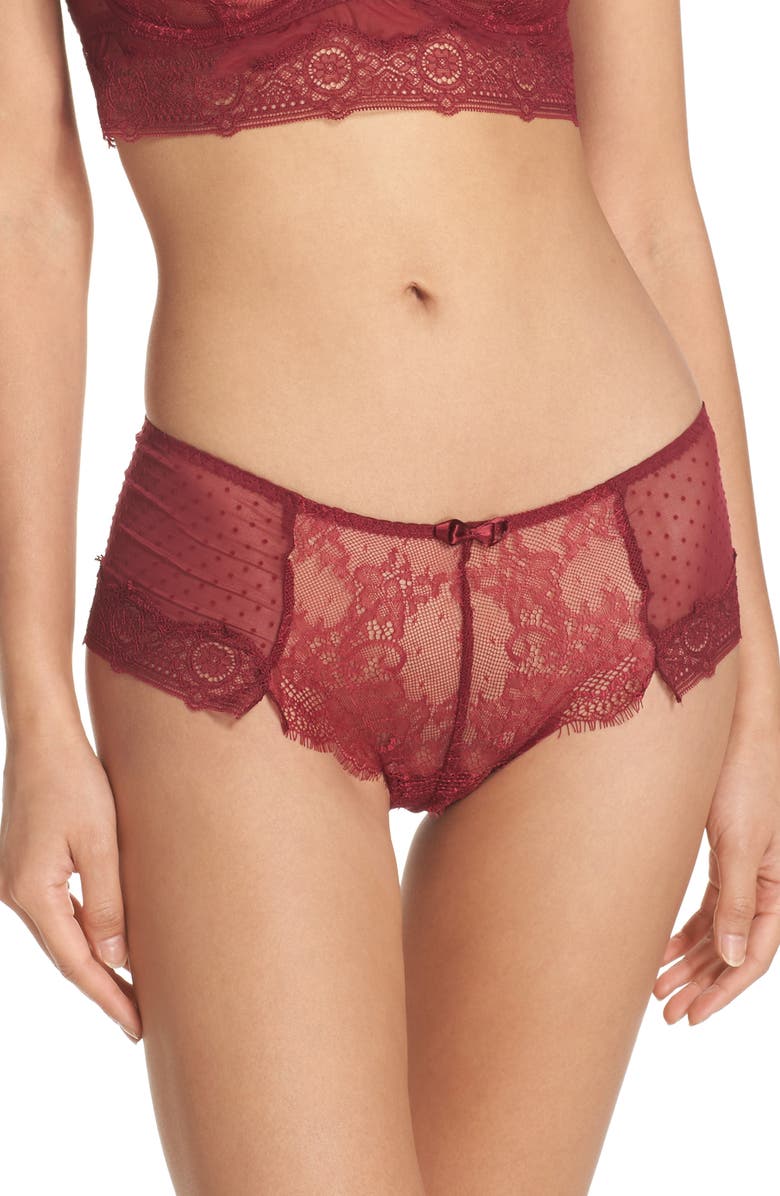 Passionata by Chantelle 'Blossom' Sheer Lace Hipster Briefs, Main, color, 
