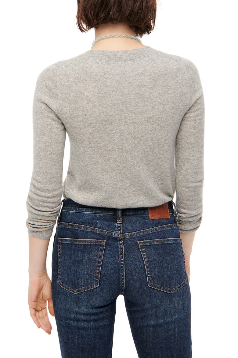 Crewneck Cashmere Sweater, Alternate, color, HEATHER GREY