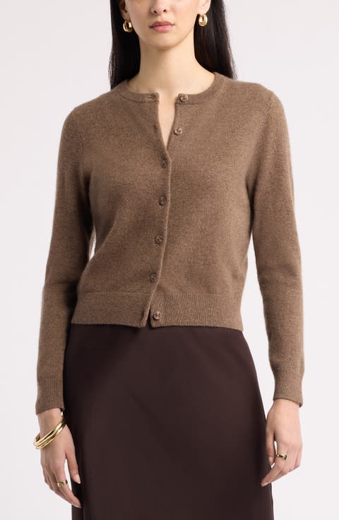 Cashmere Crewneck Cardigan