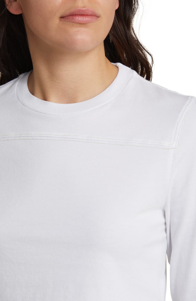 Re/Done Varsity Organic Cotton Blend Crop Top, Alternate, color, 