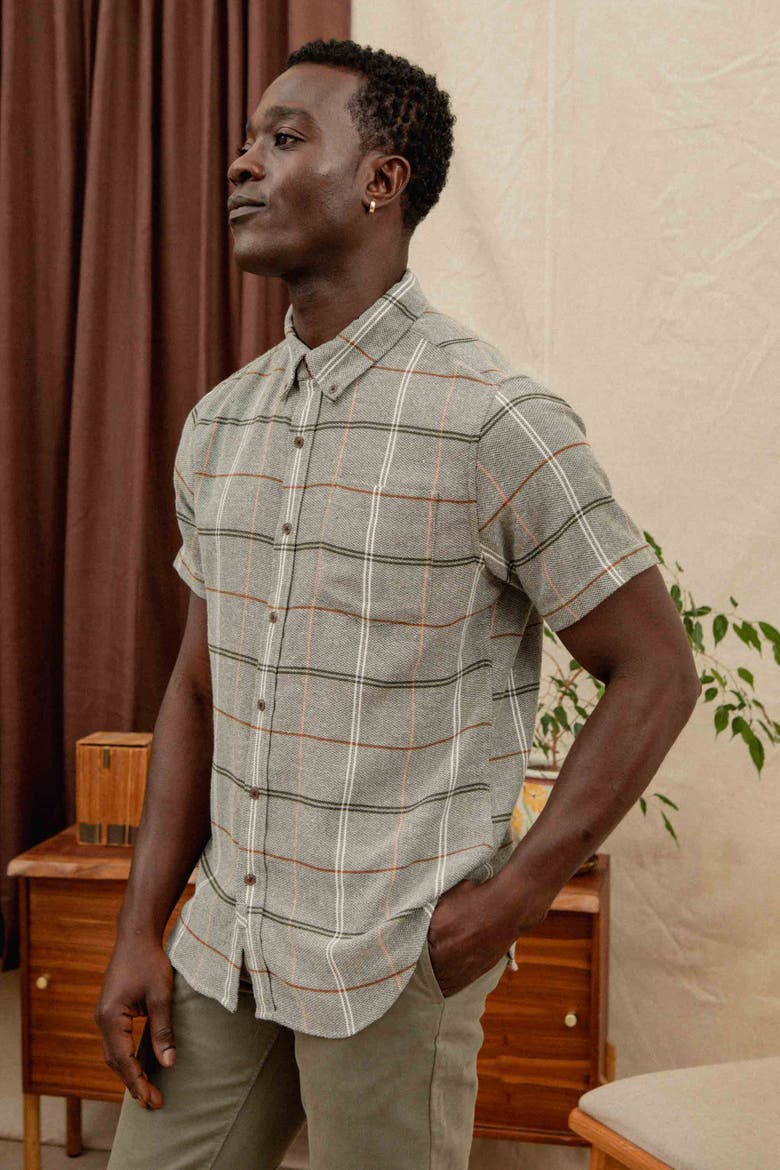 Jordan Slim Shirt, Alternate, color, Olive Ember Grid