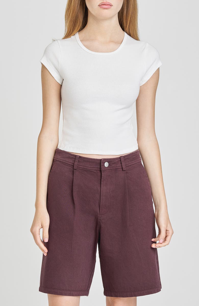 WAYF Huxley Denim Bermuda Shorts, Alternate, color, Brown