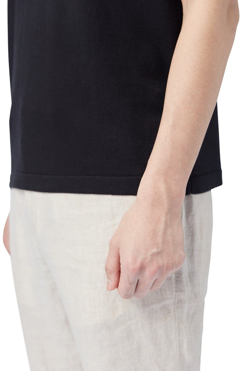 GOBI Mongolian Cashmere Men's Cotton Silk Cashmere Blend Polo Shirt, Alternate, color, Black