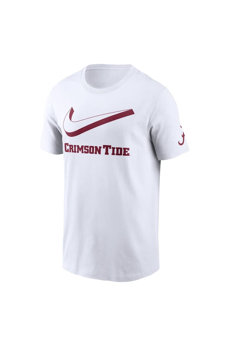 Men's Nike White Alabama Crimson Tide Primetime 2-Hit Swoosh T-Shirt, Alternate, color, White