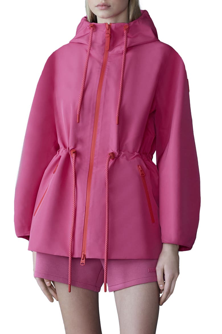 Kalea Windproof & Water Resistant Recycled Polyester Jacket, Main, color, AZALEA-LAVA