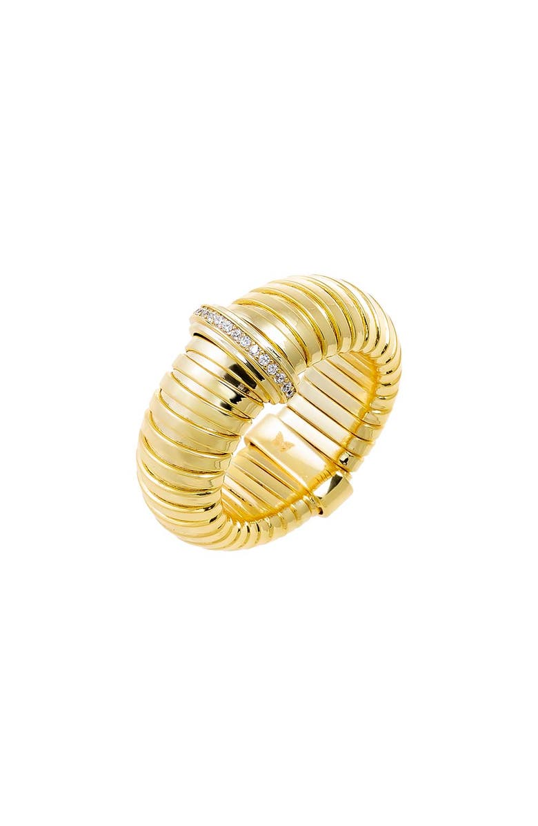 BY ADINA EDEN Pave Accented Wide Ridged Ring, Main, color,