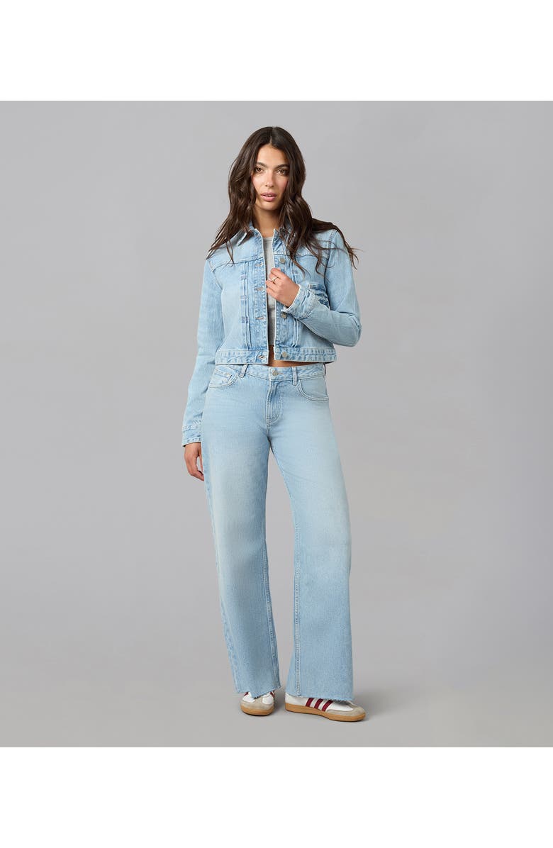 Lola Denim Sabrina Classic Denim Jacket, Alternate, color, Whimsy Blue