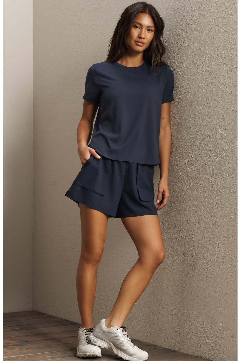 Serene Performance T-Shirt, Alternate, color, NAVY BLUE