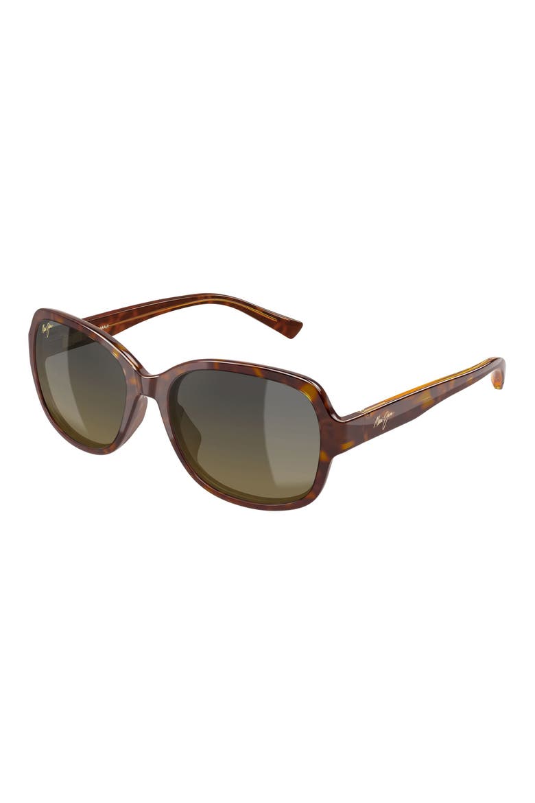 55mm PolarizedPlus2® Butterfly Sunglasses, Alternate, color, BROWN TORTOISE