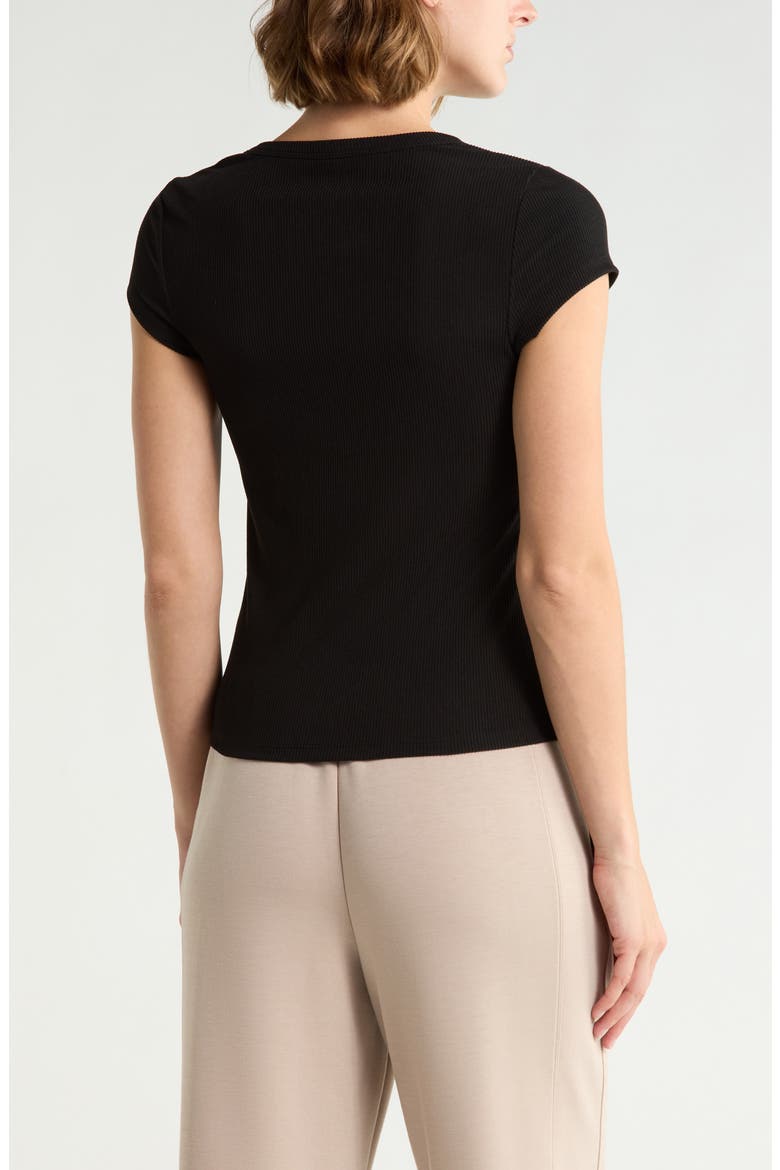 Glow Rib T-Shirt, Alternate, color, BLACK