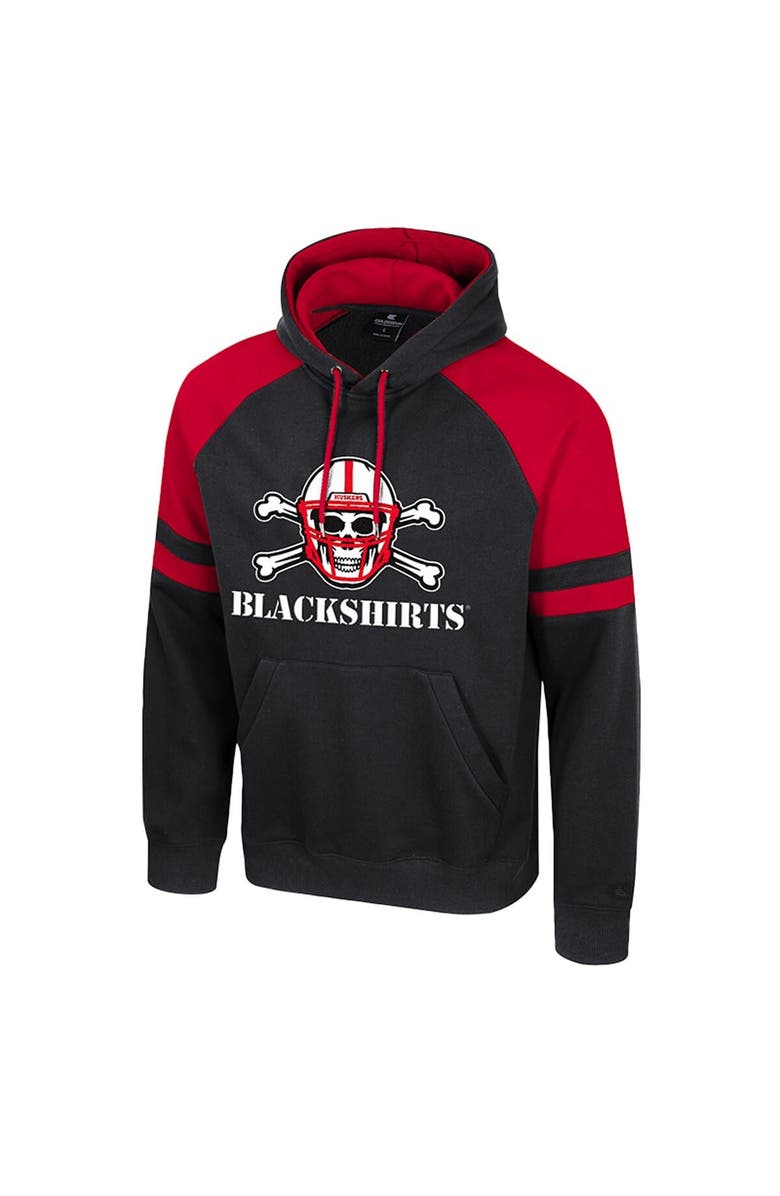COLOSSEUM Men's Colosseum  Black Nebraska Huskers Todd Raglan Pullover Hoodie, Alternate, color, Black