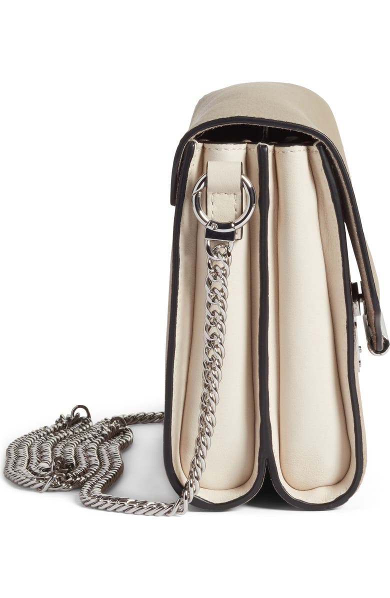 rag & bone Moto Leather & Suede Crossbody Bag, Alternate, color, Warm Grey