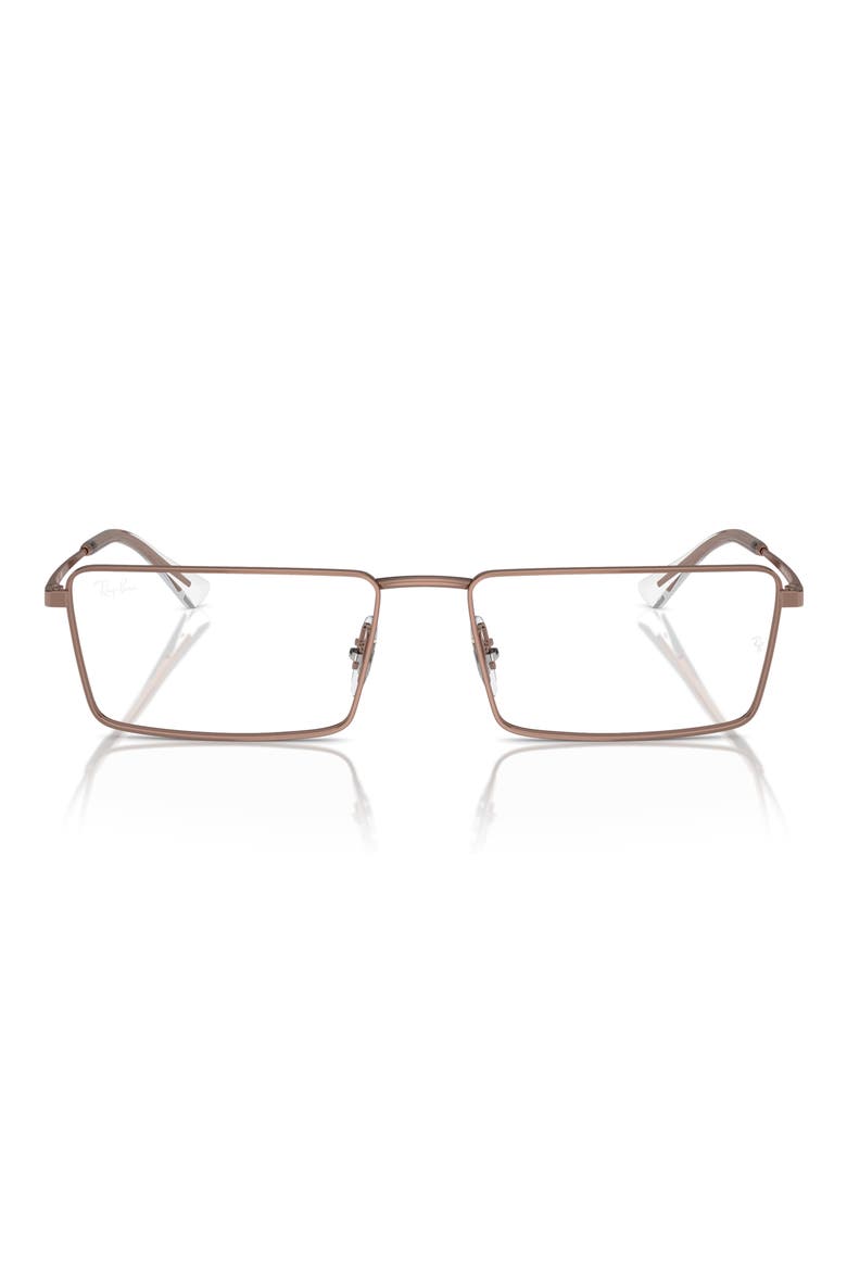 RX6541 56mm Rectangular Optical Glasses, Main, color, COPPER