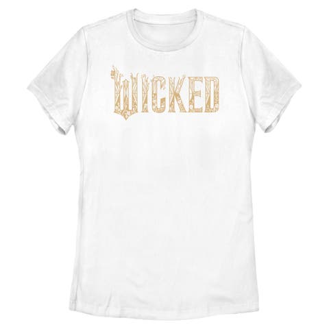 Women's Wicked For Good Official Floral Logo  Graphic T-Shirt