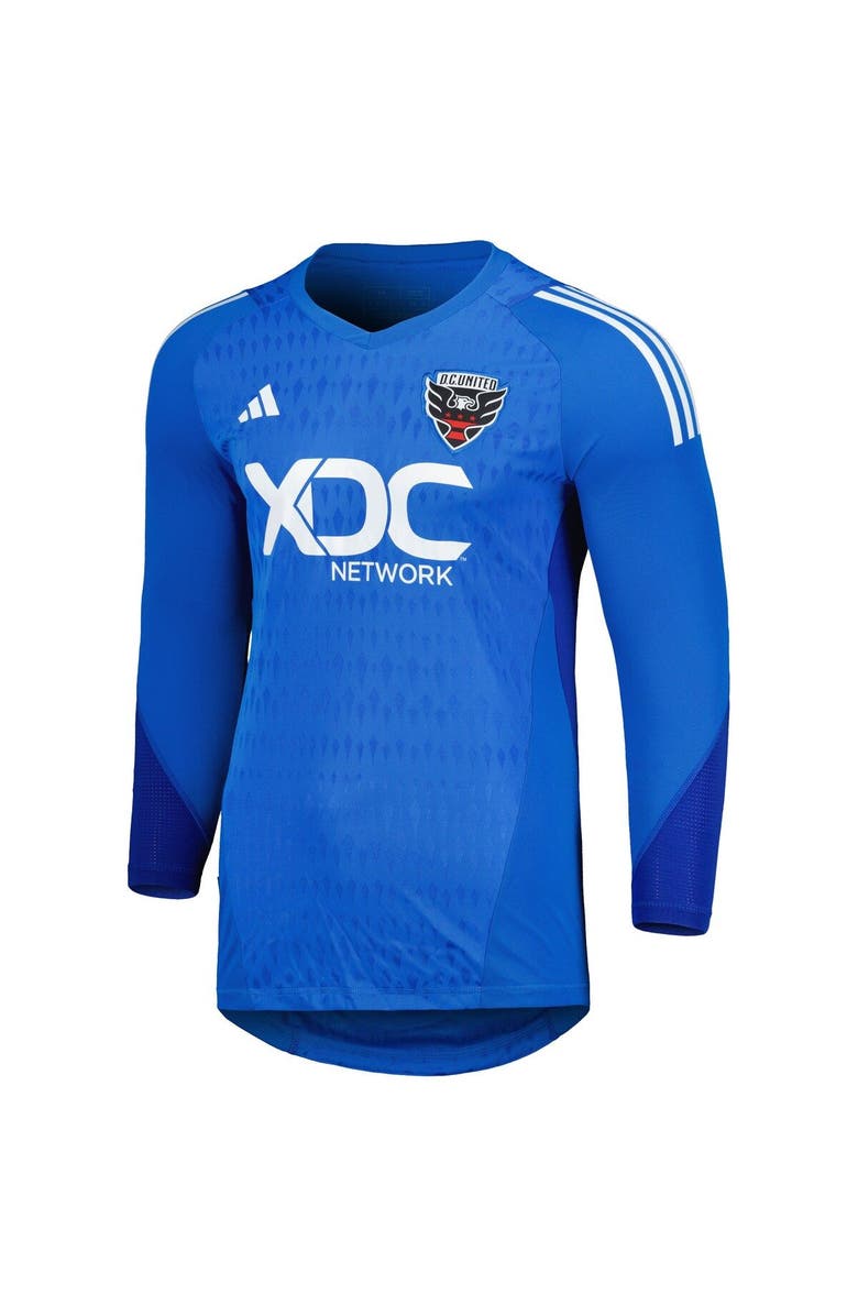 adidas Men's adidas Blue D.C. United 2023 Goalkeeper Long Sleeve Replica Jersey, Alternate, color, 